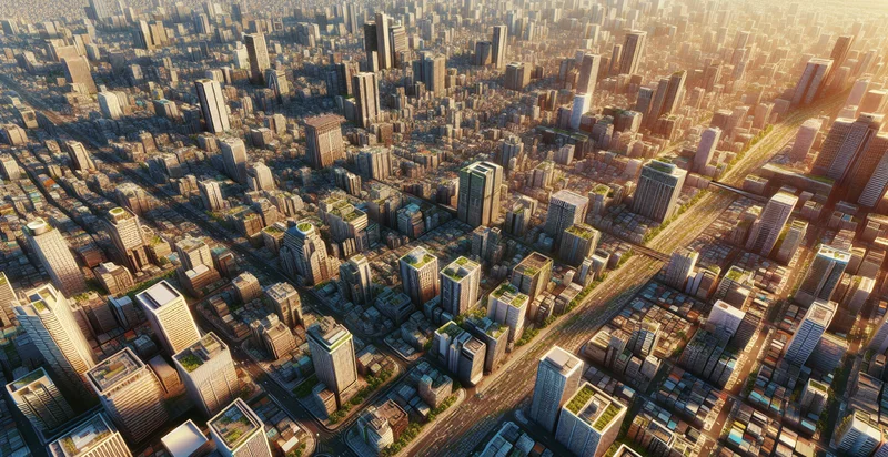 aerial views of buildings identifier