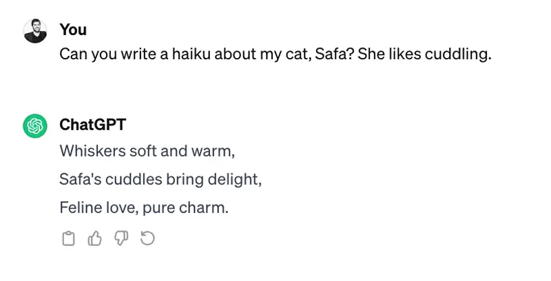 chatgpt created poem about a cat
