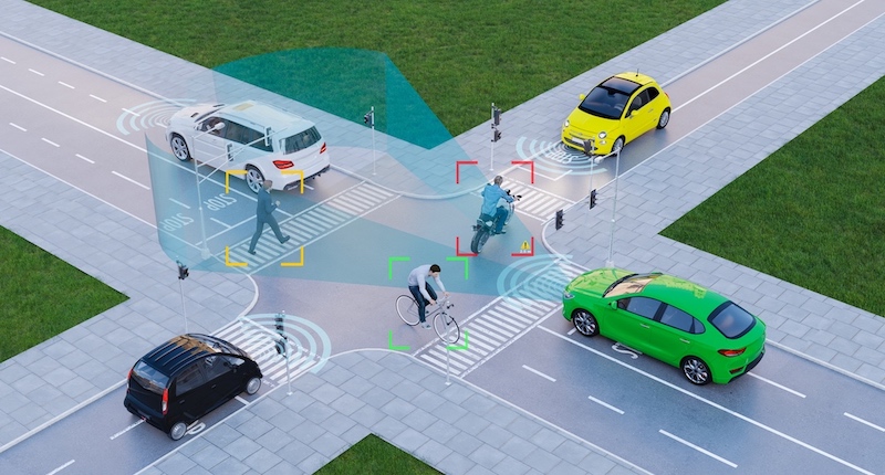 Self-driving cars use computer vision to detect obstructions in their path