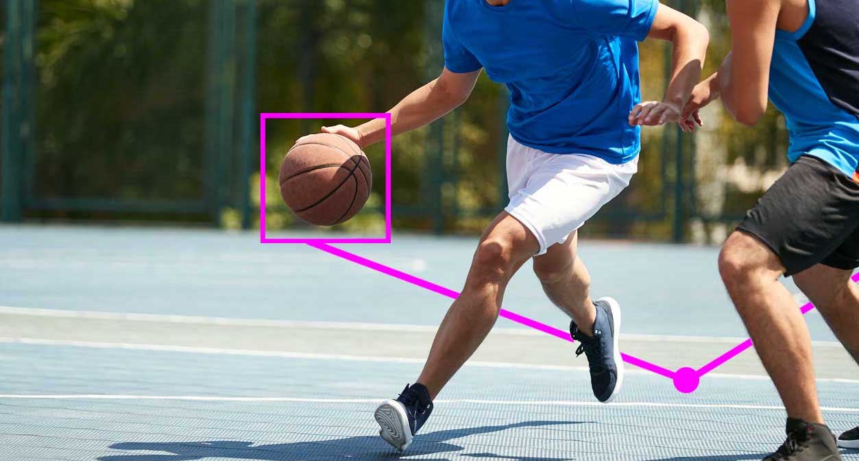 Object tracker tracks the path of a basketball