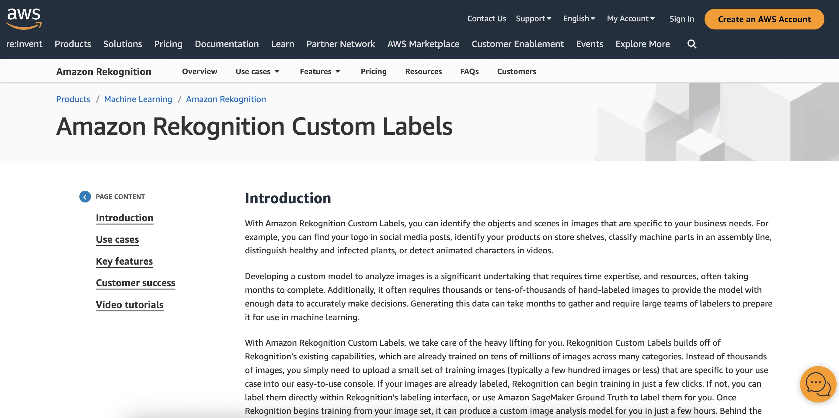 Best image recognition API Amazon Rekognition Custom Labels