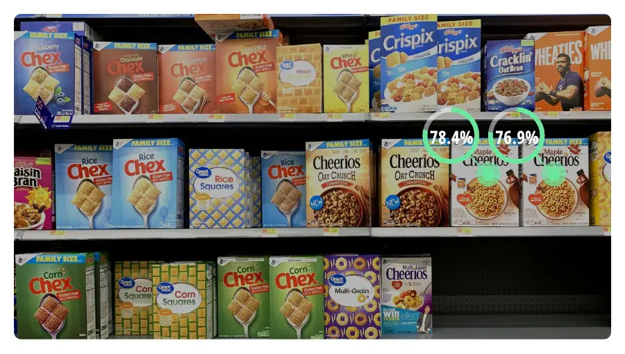 Object detection to identify products on store shelves