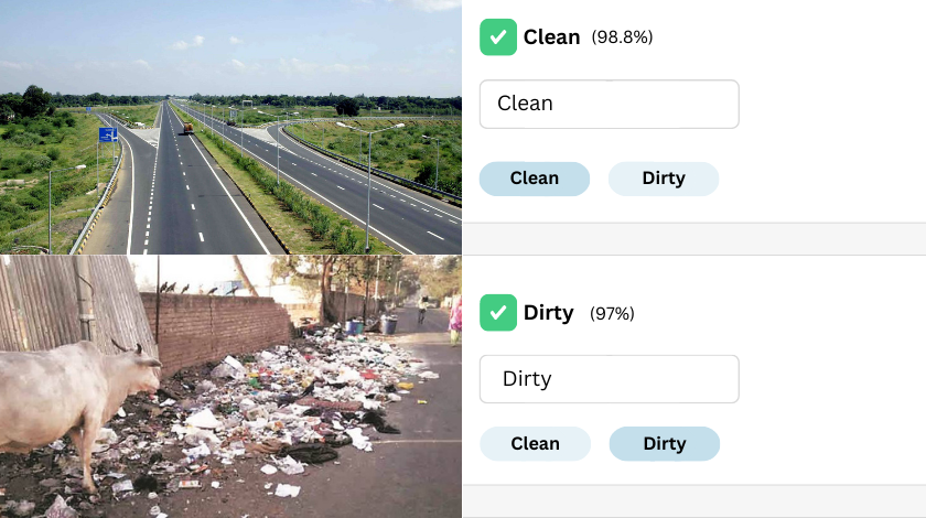Identify littered roadways with image classification
