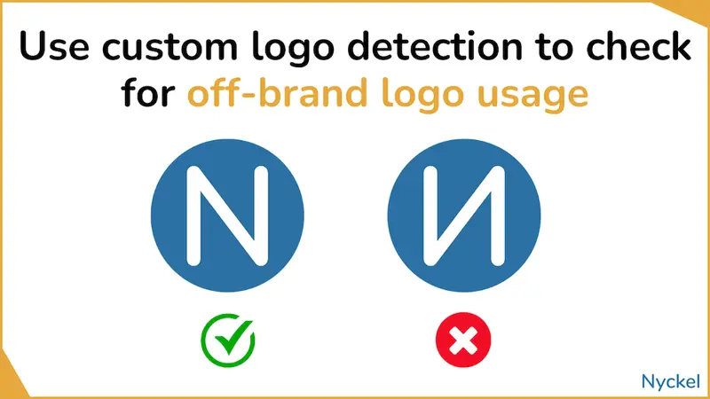example of logo detector finding wrong logo orientation